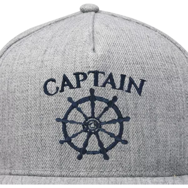 DALIX Captain Snapback Flat Bill Baseball Hat Embroidered Cap Mens