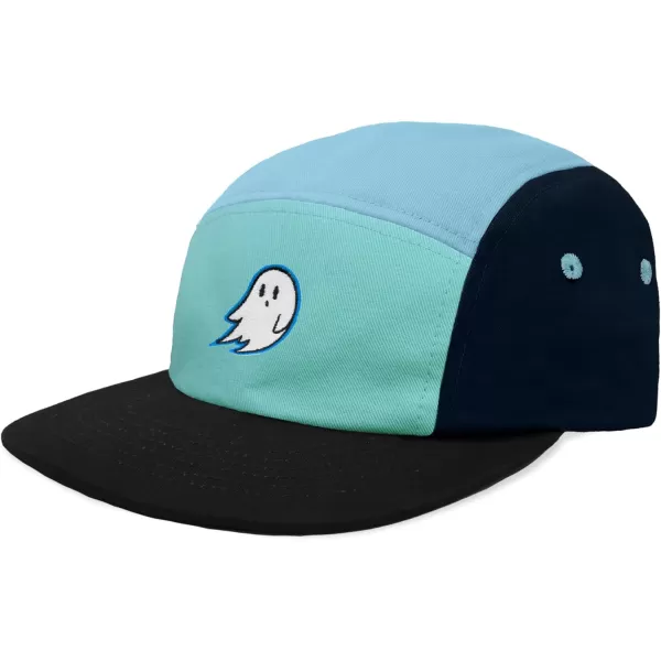 DALIX Embroidered Ghost 5 Panel Camper Hat Cap Cotton Baseball Hat Men