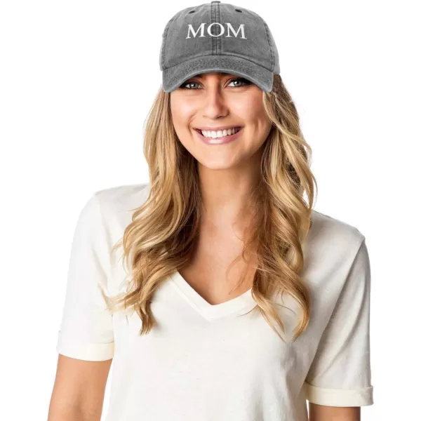 DALIX Embroidered Mom and Dad Hat Washed Cotton Baseball Cap