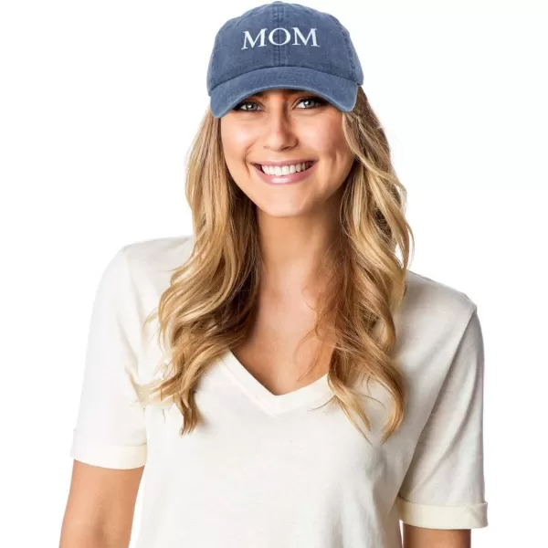 DALIX Embroidered Mom and Dad Hat Washed Cotton Baseball Cap