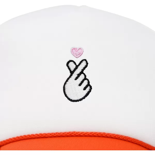 DALIX Embroidered Snap Heart Trucker Cap Hat Women