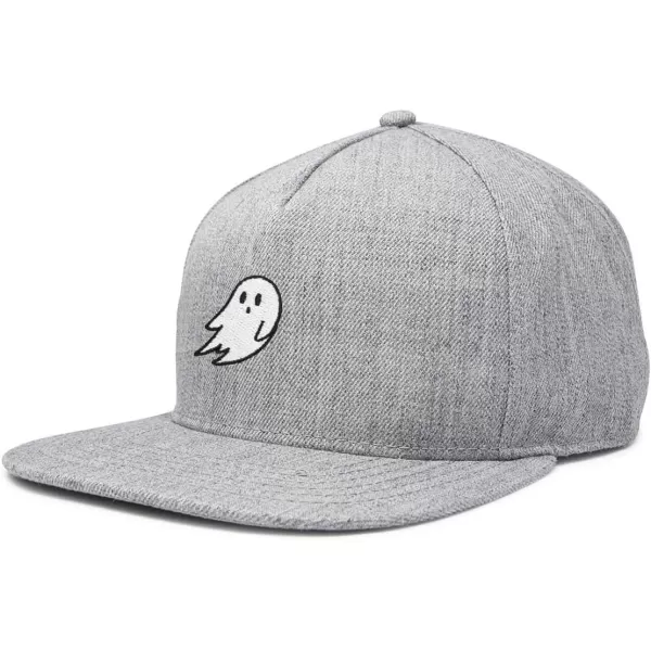 DALIX Ghost Snapback Flat Bill Baseball Hat Embroidered Cap Mens