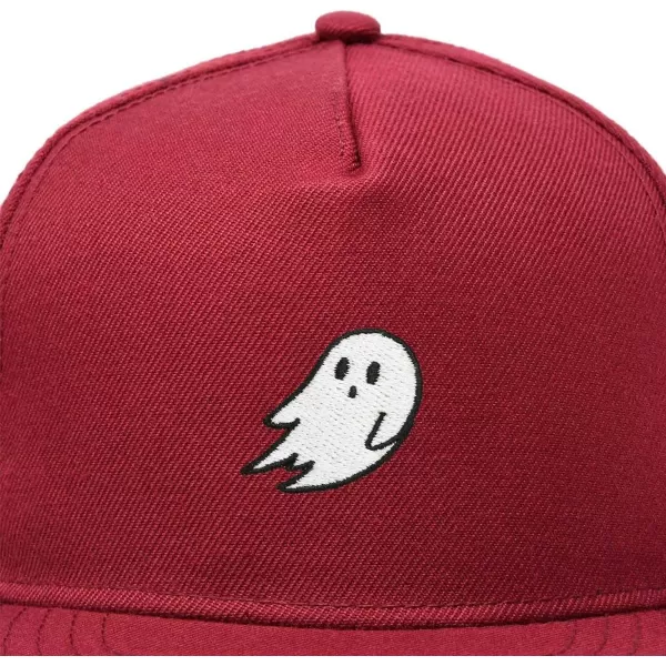 DALIX Ghost Snapback Flat Bill Baseball Hat Embroidered Cap Mens