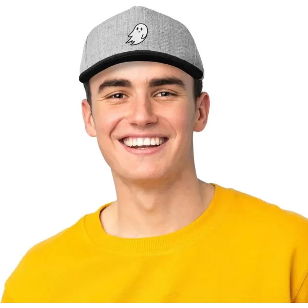 DALIX Ghost Snapback Flat Bill Baseball Hat Embroidered Cap Mens