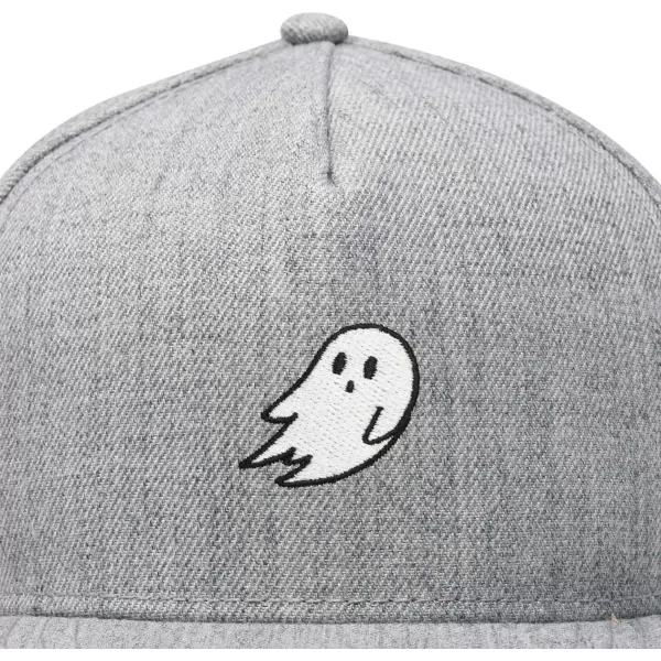 DALIX Ghost Snapback Flat Bill Baseball Hat Embroidered Cap Mens