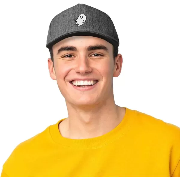 DALIX Ghost Snapback Flat Bill Baseball Hat Embroidered Cap Mens