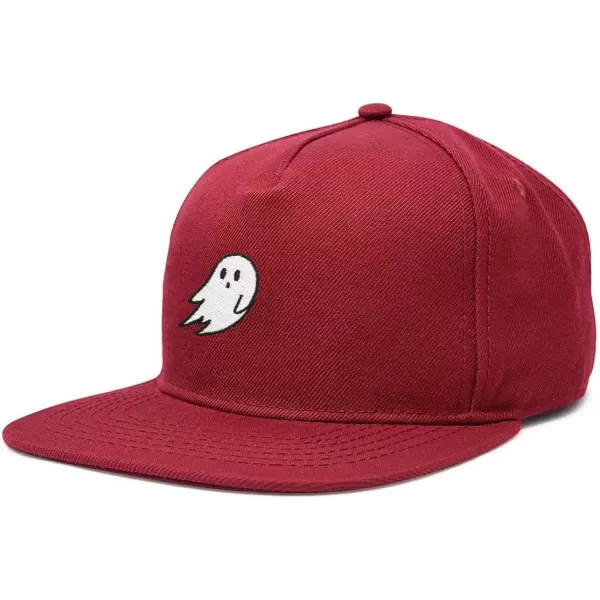 DALIX Ghost Snapback Flat Bill Baseball Hat Embroidered Cap Mens
