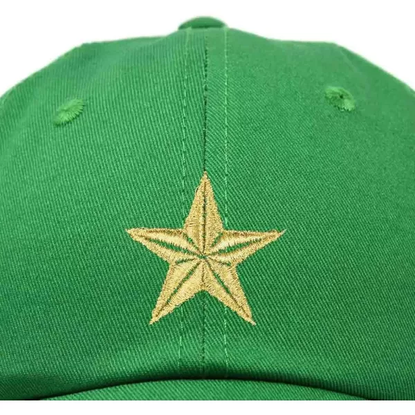DALIX Gold Star Embroidered Dad Cap Cotton Baseball Hat Women