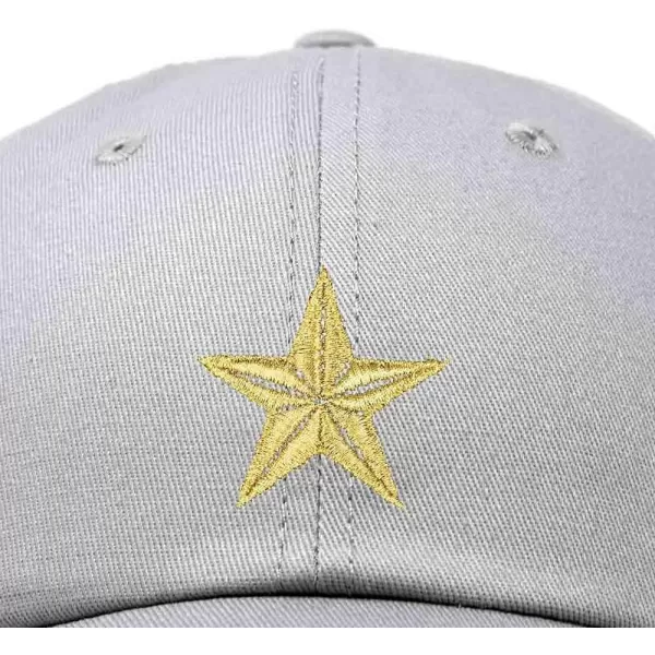 DALIX Gold Star Embroidered Dad Cap Cotton Baseball Hat Women