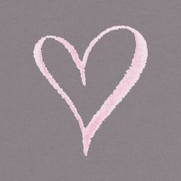 DALIX Heart Embroidered Fleece Cropped Hoodie Cold Fall Winter Women
