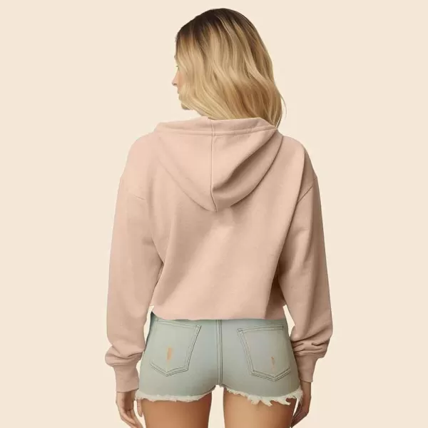 DALIX Heart Embroidered Fleece Cropped Hoodie Cold Fall Winter Women