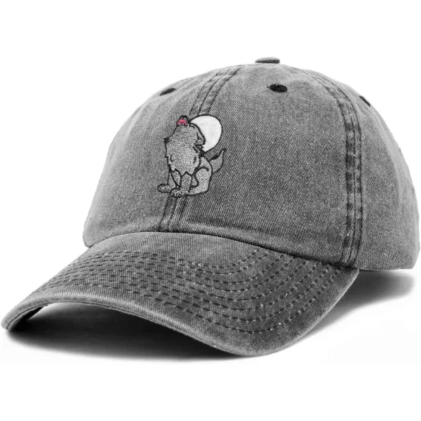 DALIX Howling Wolf Embroidered Baseball Dad Cap