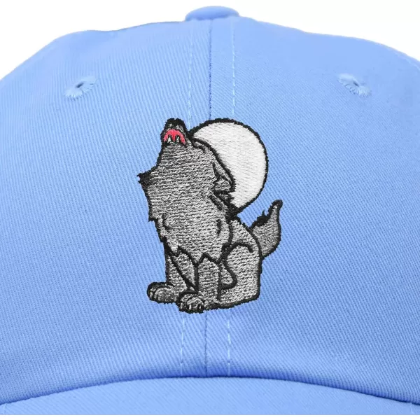 DALIX Howling Wolf Embroidered Baseball Dad Cap