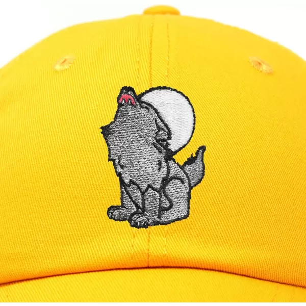 DALIX Howling Wolf Embroidered Baseball Dad Cap