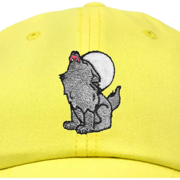 DALIX Howling Wolf Embroidered Baseball Dad Cap