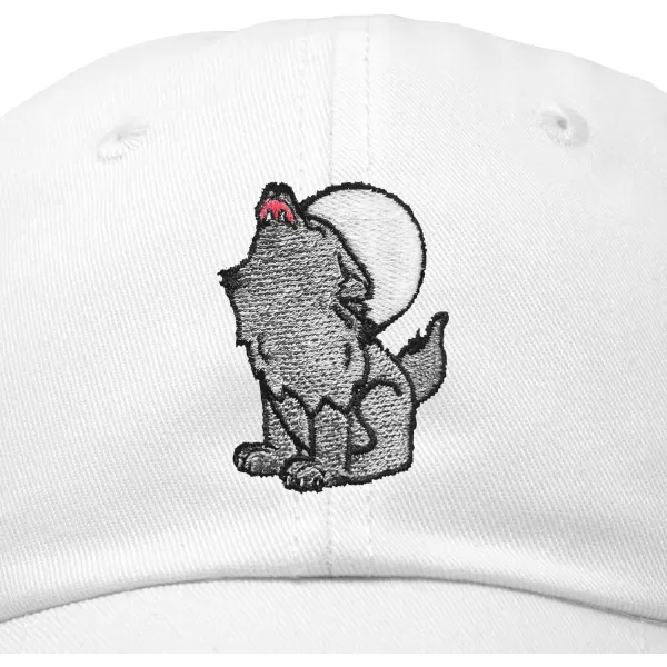 DALIX Howling Wolf Embroidered Baseball Dad Cap