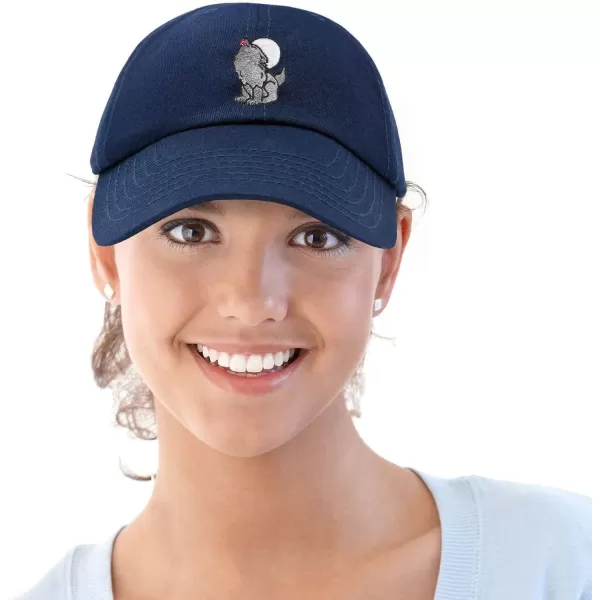 DALIX Howling Wolf Embroidered Baseball Dad Cap