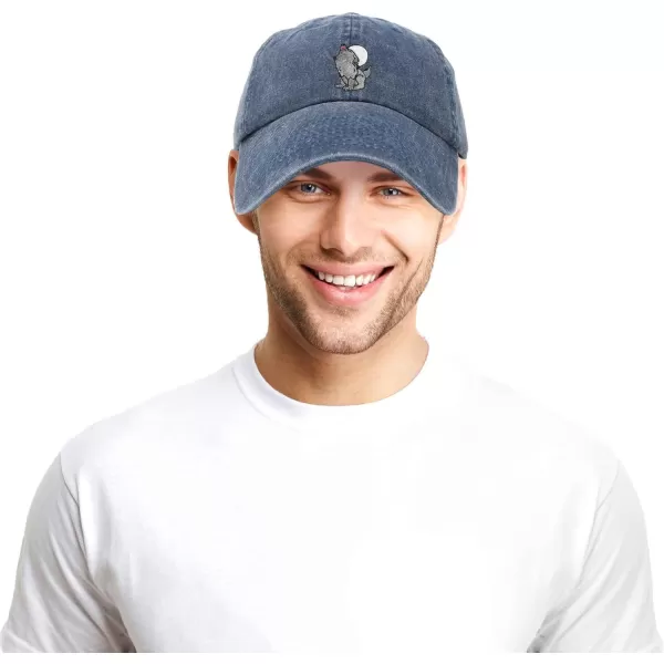 DALIX Howling Wolf Embroidered Baseball Dad Cap
