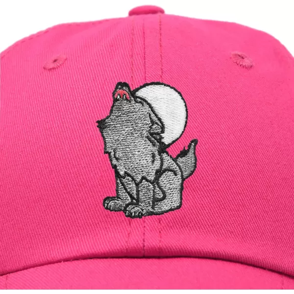 DALIX Howling Wolf Embroidered Baseball Dad Cap