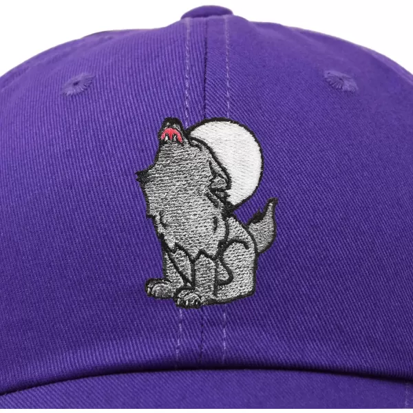 DALIX Howling Wolf Embroidered Baseball Dad Cap