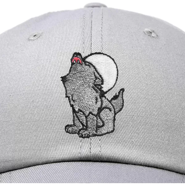 DALIX Howling Wolf Embroidered Baseball Dad Cap