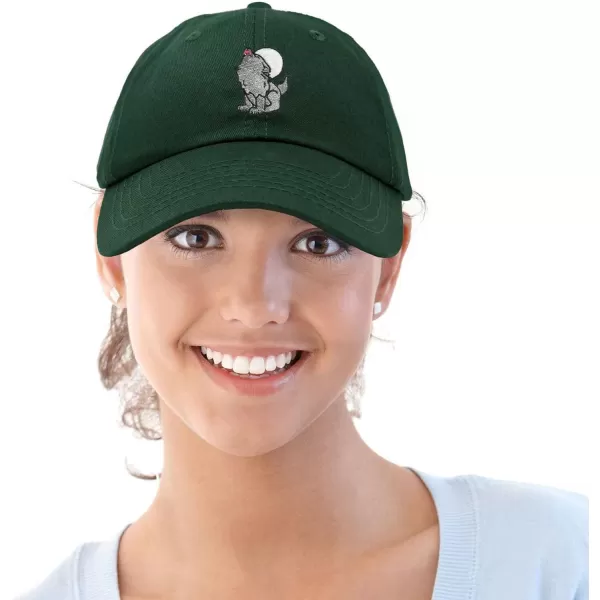 DALIX Howling Wolf Embroidered Baseball Dad Cap