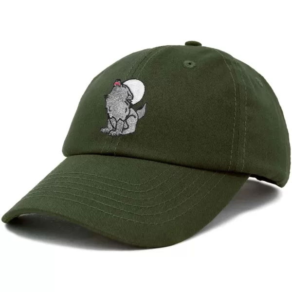 DALIX Howling Wolf Embroidered Baseball Dad Cap