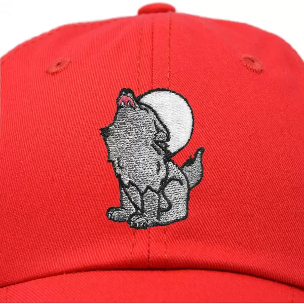 DALIX Howling Wolf Embroidered Baseball Dad Cap