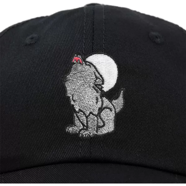 DALIX Howling Wolf Embroidered Baseball Dad Cap