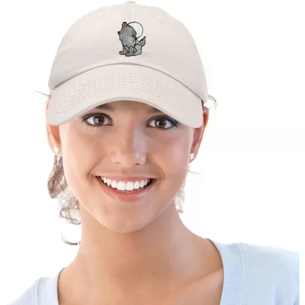 DALIX Howling Wolf Embroidered Baseball Dad Cap