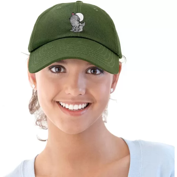DALIX Howling Wolf Embroidered Baseball Dad Cap