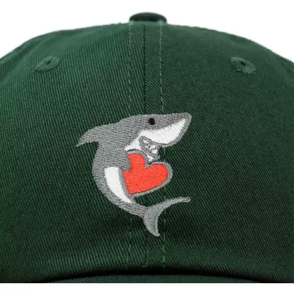 DALIX Huggy Shark Embroidered Dad Cap Cotton Baseball Hat Women