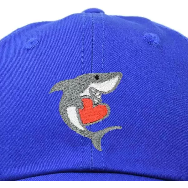 DALIX Huggy Shark Embroidered Dad Cap Cotton Baseball Hat Women