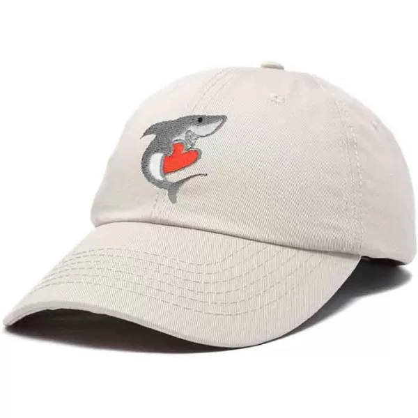 DALIX Huggy Shark Embroidered Dad Cap Cotton Baseball Hat Women