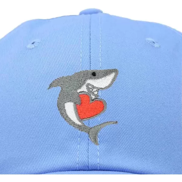 DALIX Huggy Shark Embroidered Dad Cap Cotton Baseball Hat Women