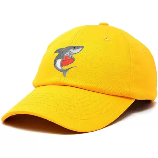 DALIX Huggy Shark Embroidered Dad Cap Cotton Baseball Hat Women