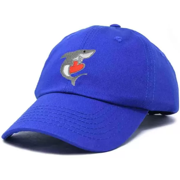 DALIX Huggy Shark Embroidered Dad Cap Cotton Baseball Hat Women