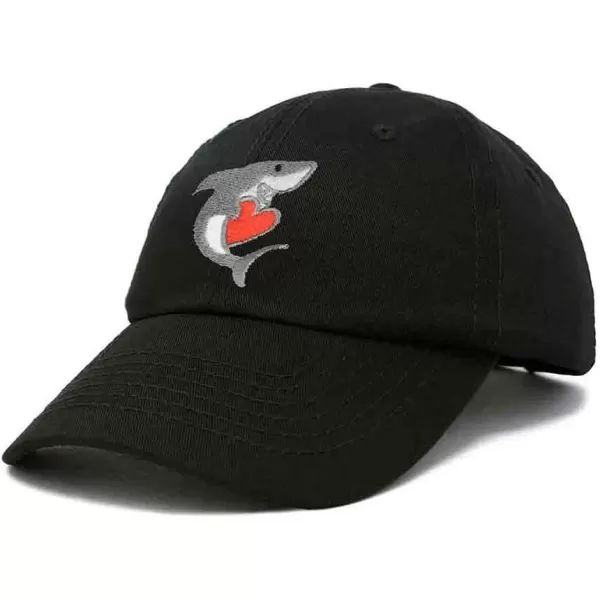 DALIX Huggy Shark Embroidered Dad Cap Cotton Baseball Hat Women