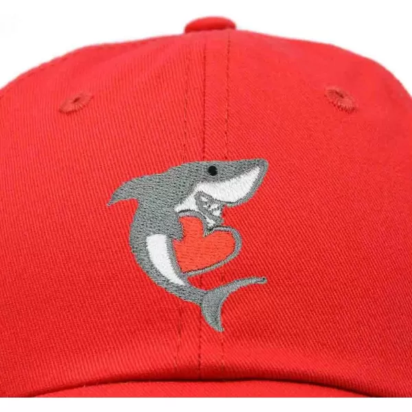 DALIX Huggy Shark Embroidered Dad Cap Cotton Baseball Hat Women