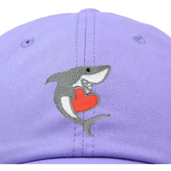 DALIX Huggy Shark Embroidered Dad Cap Cotton Baseball Hat Women