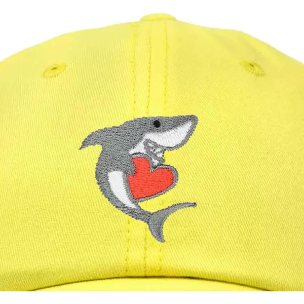 DALIX Huggy Shark Embroidered Dad Cap Cotton Baseball Hat Women