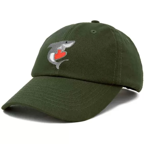 DALIX Huggy Shark Embroidered Dad Cap Cotton Baseball Hat Women