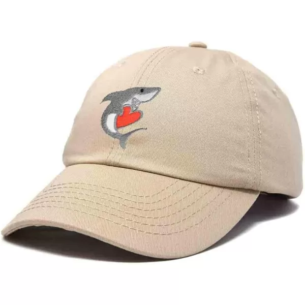 DALIX Huggy Shark Embroidered Dad Cap Cotton Baseball Hat Women