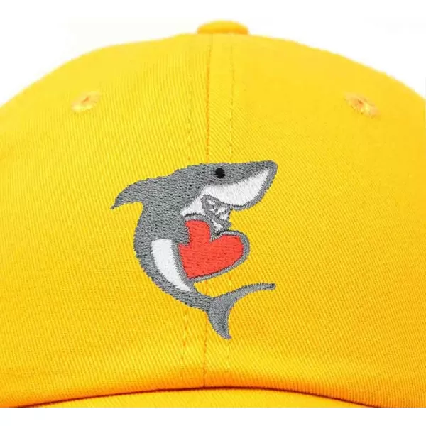 DALIX Huggy Shark Embroidered Dad Cap Cotton Baseball Hat Women