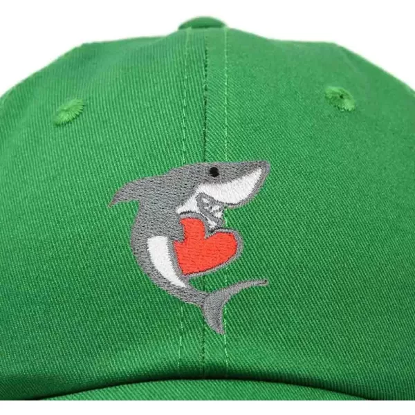 DALIX Huggy Shark Embroidered Dad Cap Cotton Baseball Hat Women