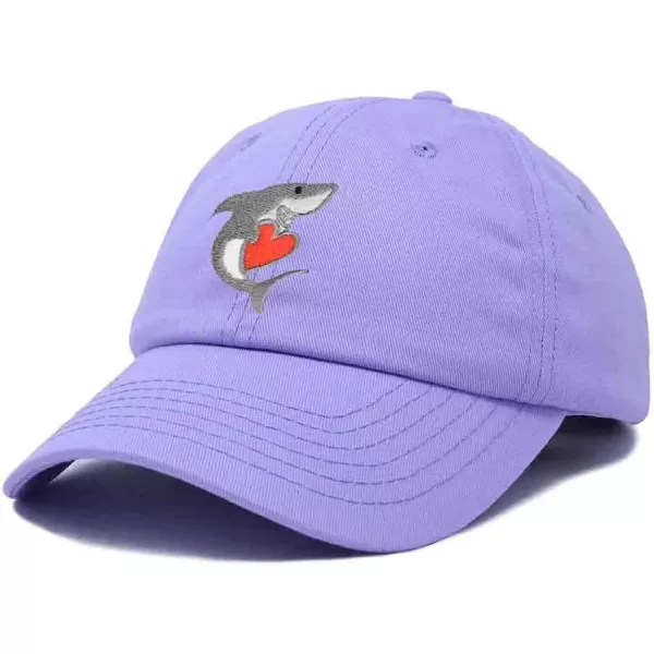 DALIX Huggy Shark Embroidered Dad Cap Cotton Baseball Hat Women