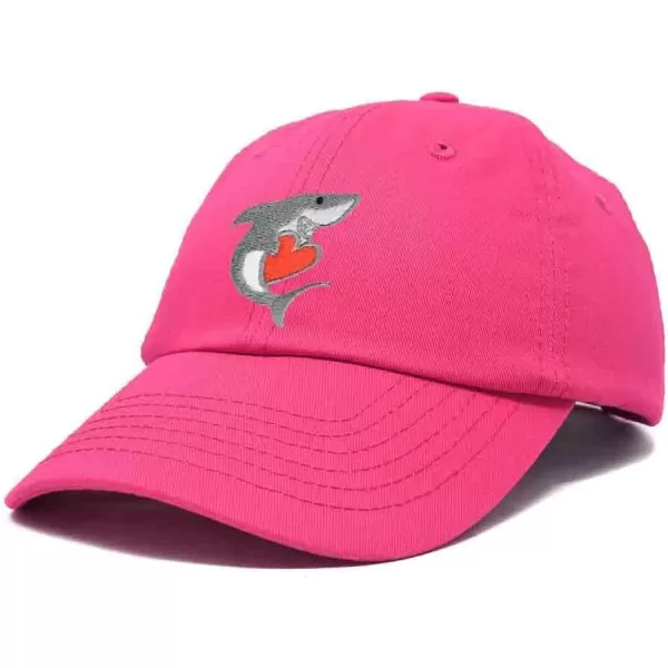 DALIX Huggy Shark Embroidered Dad Cap Cotton Baseball Hat Women