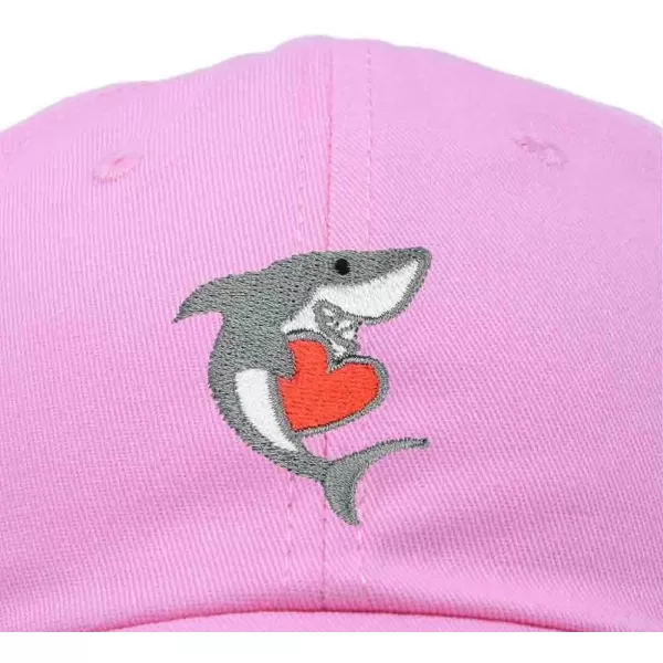 DALIX Huggy Shark Embroidered Dad Cap Cotton Baseball Hat Women