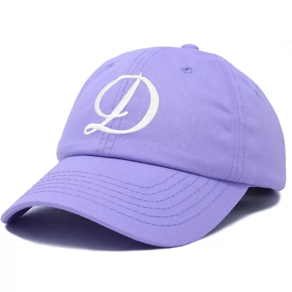 DALIX Initial Hat Letter D Womens Baseball Cap Monogram Cursive Embroider