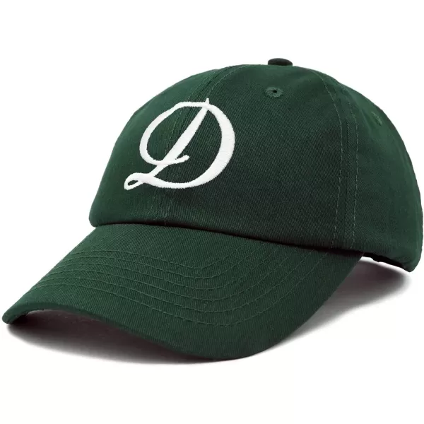 DALIX Initial Hat Letter D Womens Baseball Cap Monogram Cursive Embroider